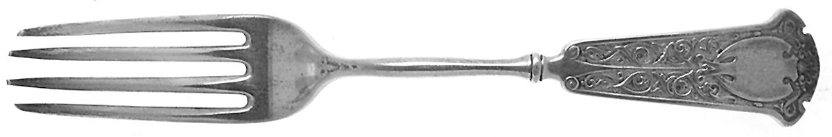 Arabesque (Sterling, 1870, No Monograms) Fork by John R Wendt-1