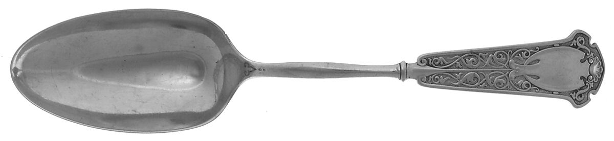 Arabesque (Sterling, 1870, No Monograms) Tablespoon (Serving Spoon) by John R Wendt-1