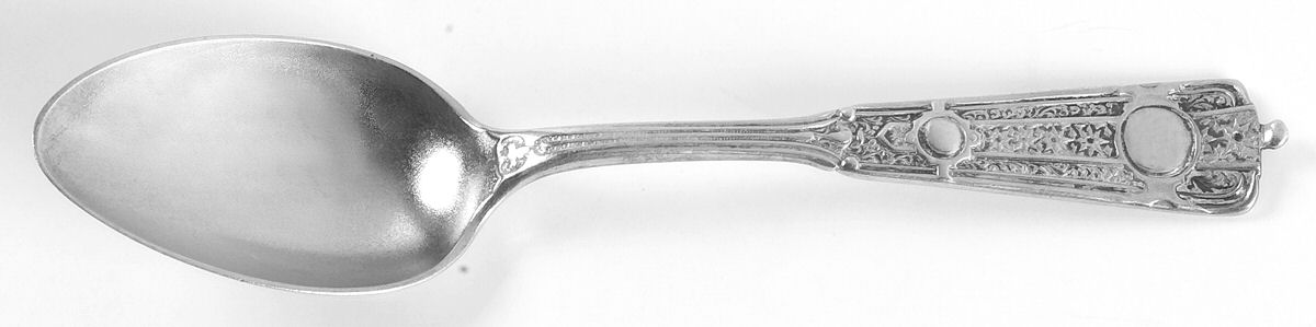 Ribbon (Sterling, 1870, No Monograms) Demitasse Spoon by John R Wendt-1