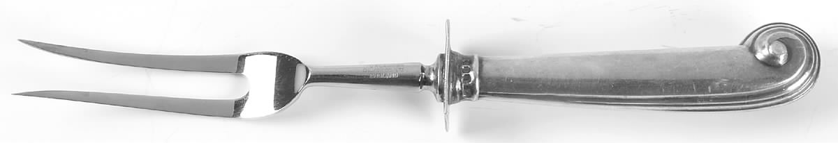 English Onslow (Sterling) Small Steak Carving Fork with Stainless Prongs by Worcester-1