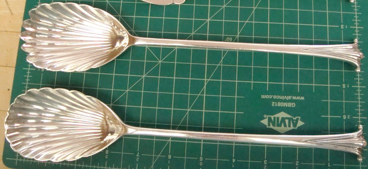 English Onslow (Sterling) (2 Pc) Solid Salad Set by Worcester-1