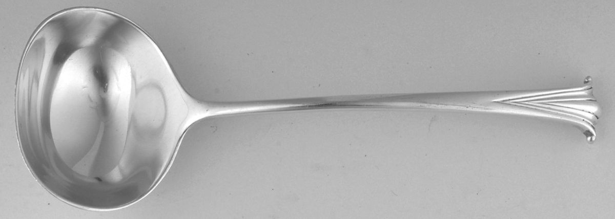 English Onslow (Sterling) Solid Piece Cream Ladle by Worcester-1