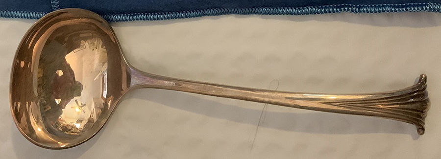 King George (Silverplate) Solid Gravy Ladle by Worcester-1