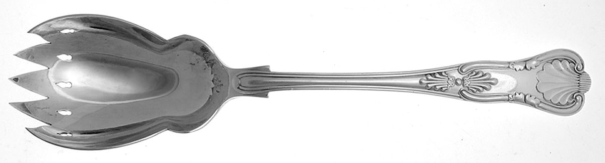 Kings (Silverplate) Solid Salad Serving Fork by Worcester-1