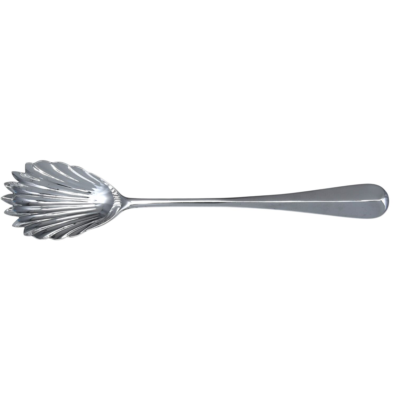 Rib Rat Tail (Sterling) Solid Salad Serving Fork by Worcester-1
