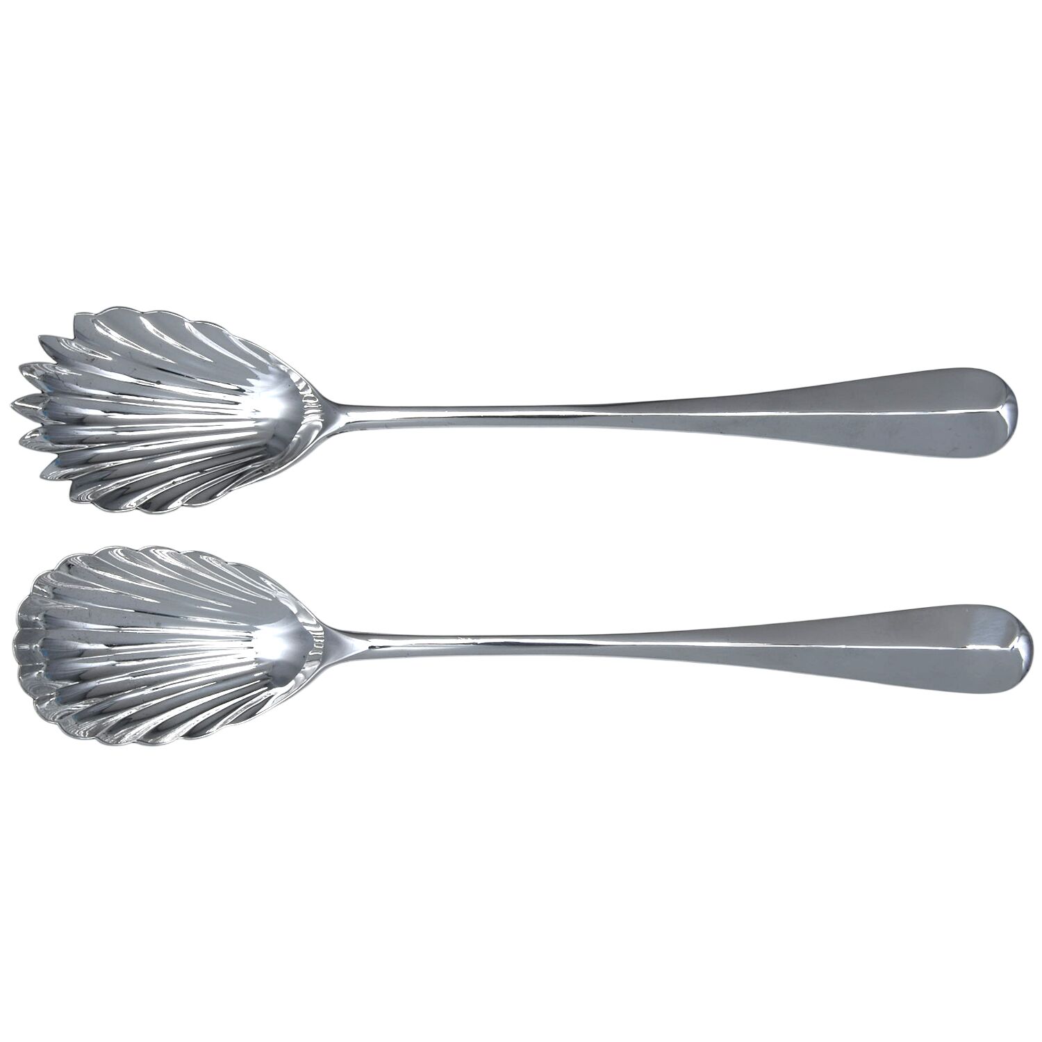Rib Rat Tail (Sterling) (2 Pc) Solid Salad Set by Worcester-1