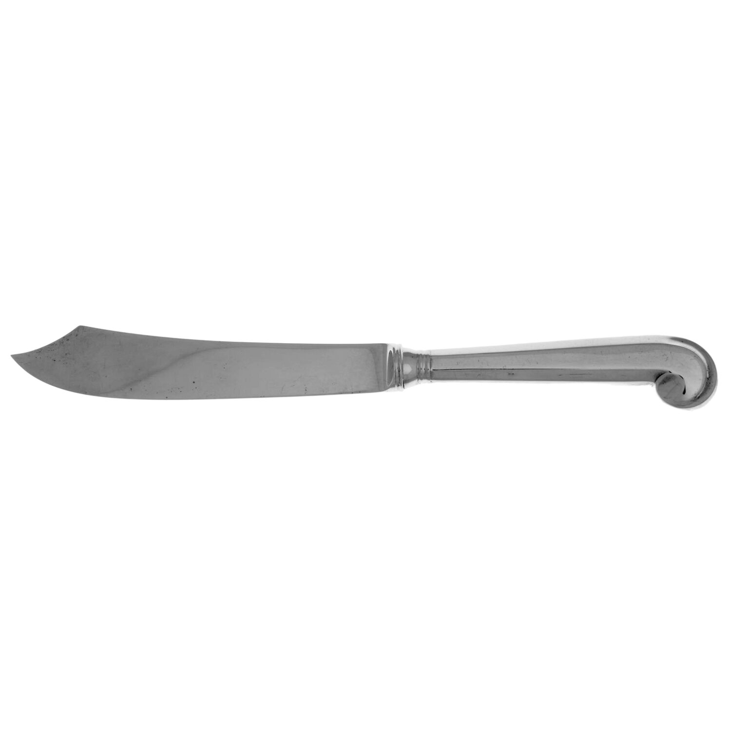 Rib Rat Tail (Sterling) Hollow Pistol, Individual Solid Fish Knife by Worcester-1