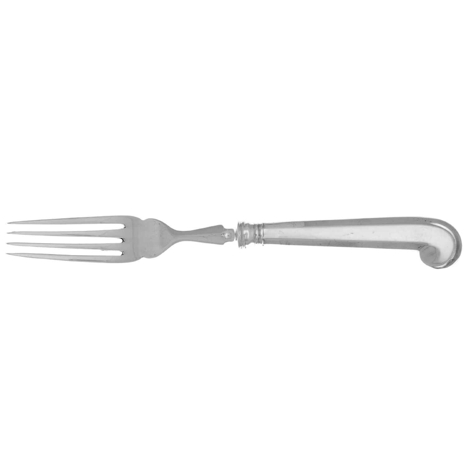 Rib Rat Tail (Sterling) Individual Hollow Pistol Fish Fork (Sld) by Worcester-1
