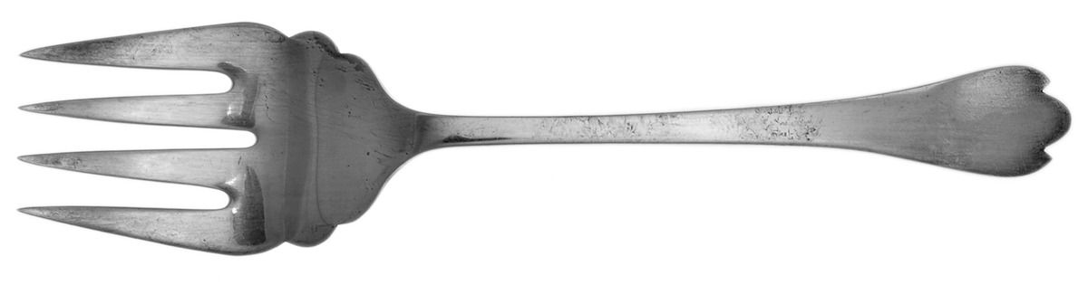 Stuart Trifid (Sterling) Medium Solid Cold Meat Serving Fork by Worcester-1