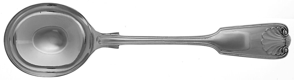 Thread & Shell (Silverplate) Round Bowl Soup Spoon (Gumbo) by Worcester-1