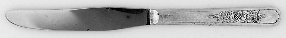 Wood Rose (Silverplate, 1950) Modern Solid Knife by Wood Rose Silver Plate-1