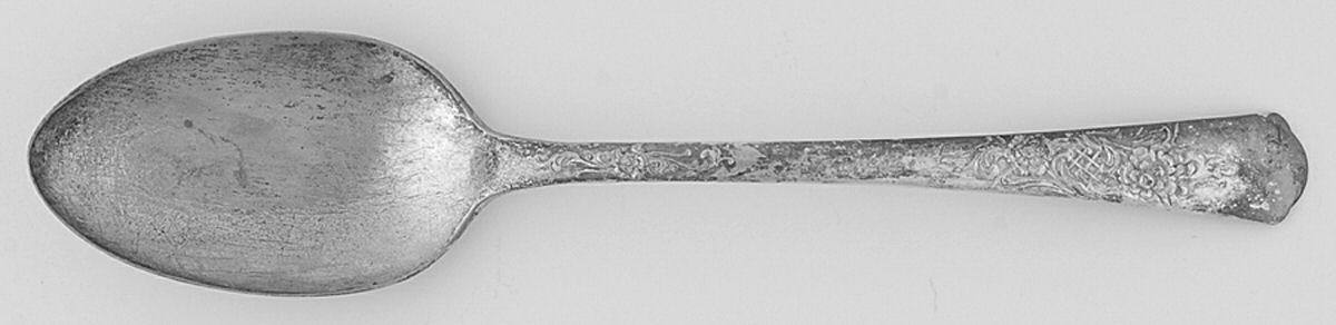Wood Rose (Silverplate, 1950) Place/Oval Soup Spoon by Wood Rose Silver Plate-1