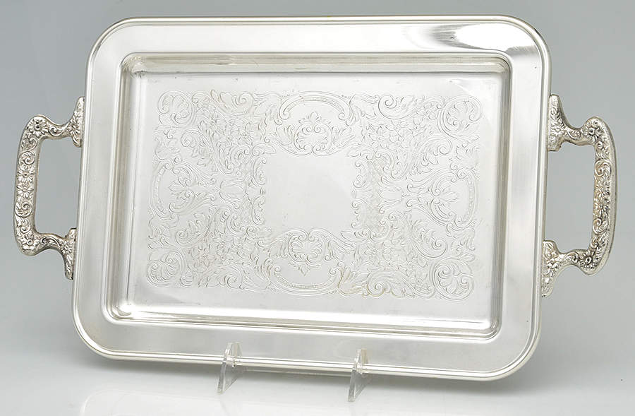 Silverplate Hollowware 13" Rectangular Tray by W & S Blackington Co-1