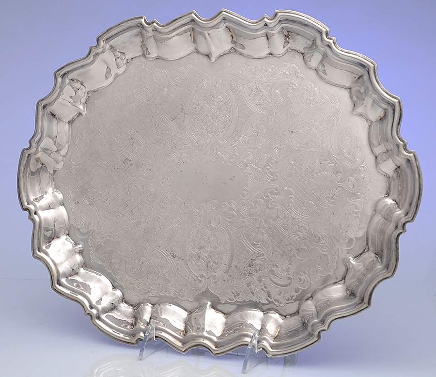 Silverplate Hollowware 14" Oval Tray by W & S Blackington Co-1