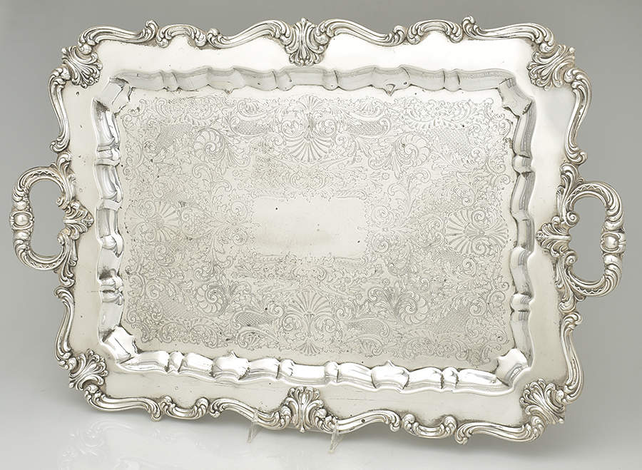 Victoria (Silverplate, Hollowware) Large Silverplate Waiter Tray by W & S Blackington Co-1