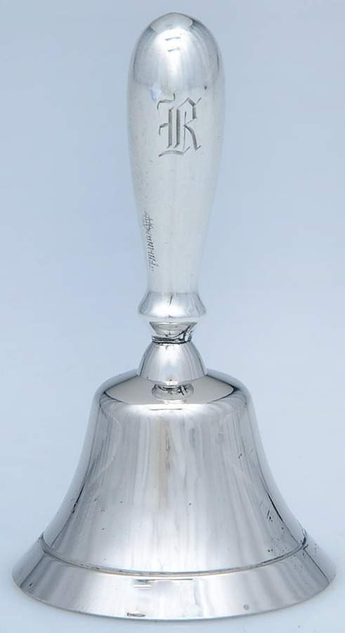 Sterling Hollowware Plated Bell with Sterling Handle by Webster Co-1