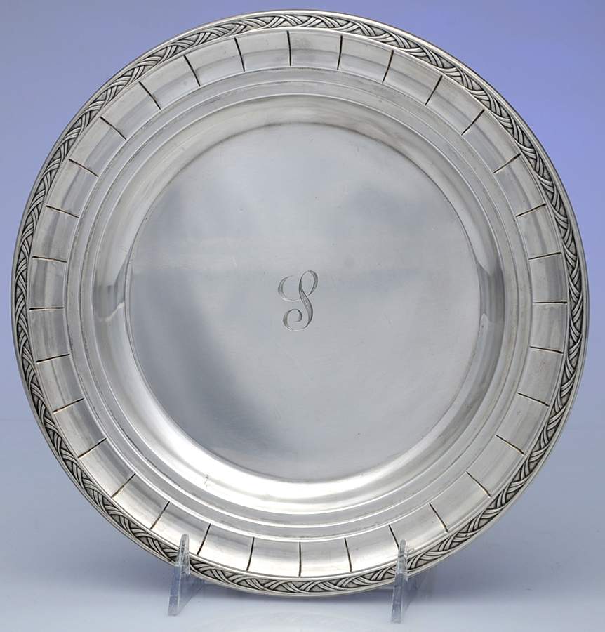 Sterling Hollowware Sterling Sandwich Plate by Webster Co-1