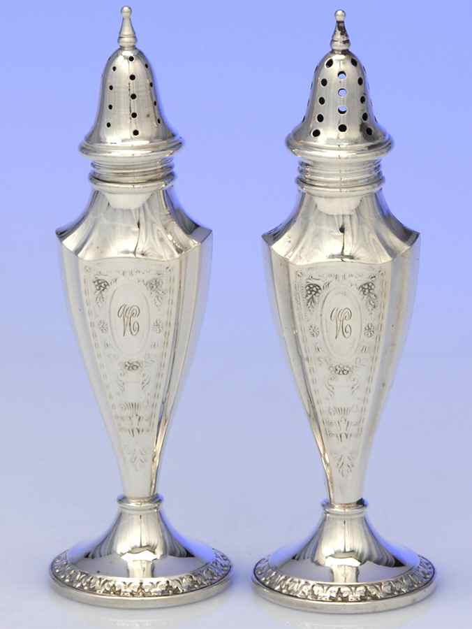 Sterling Hollowware Weighted Salt and Pepper Set by Webster Co-1