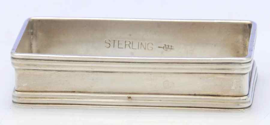 Sterling Hollowware Rectangular Napkin Holder by Webster Co-1