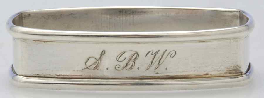Sterling Hollowware Oblong Napkin Ring by Webster Co-1