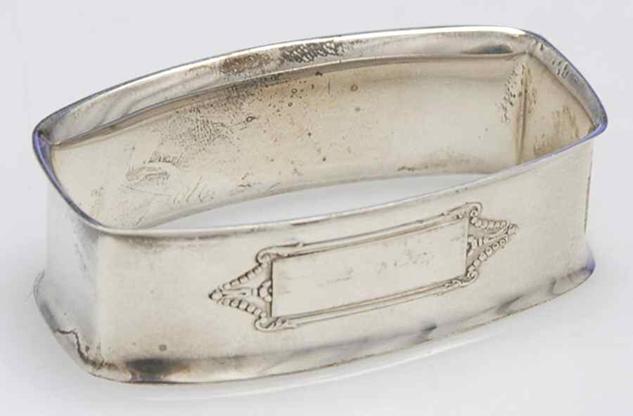 Sterling Hollowware Oblong Napkin Ring by Webster Co-1