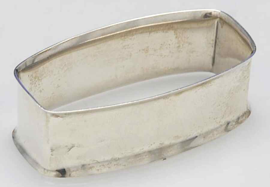 Sterling Hollowware Oblong Napkin Ring by Webster Co-1
