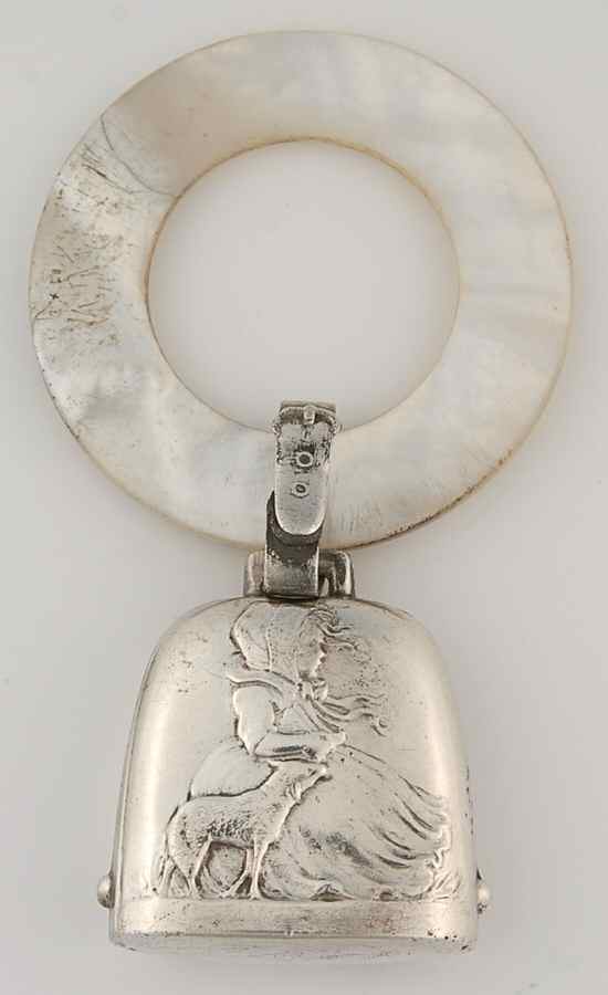 Sterling Hollowware Plain Teething Ring by Webster Co-1