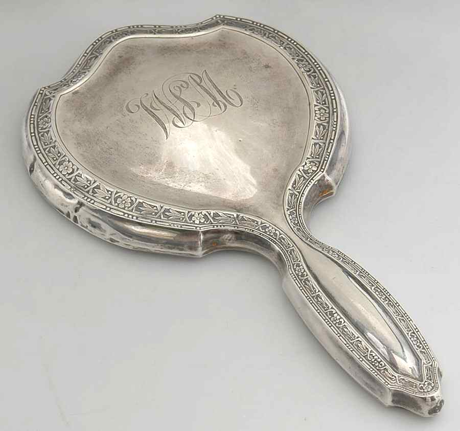 Sterling Hollowware Mirror with Handle by Webster Co-1