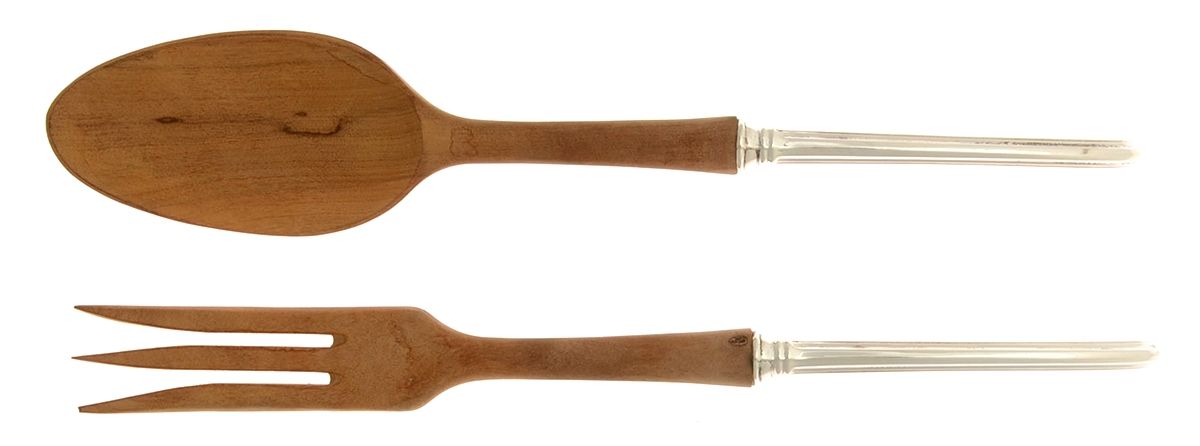 WSC13 (STERLING) Wooden Bowl 2-Piece Salad Set by Webster Co-1