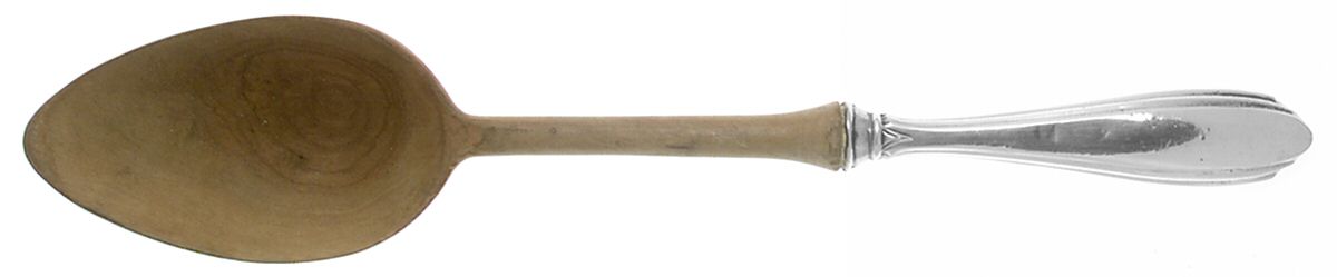 WSC3 (STERLING) Salad Serving Spoon with Wooden Bowl by Webster Co-1