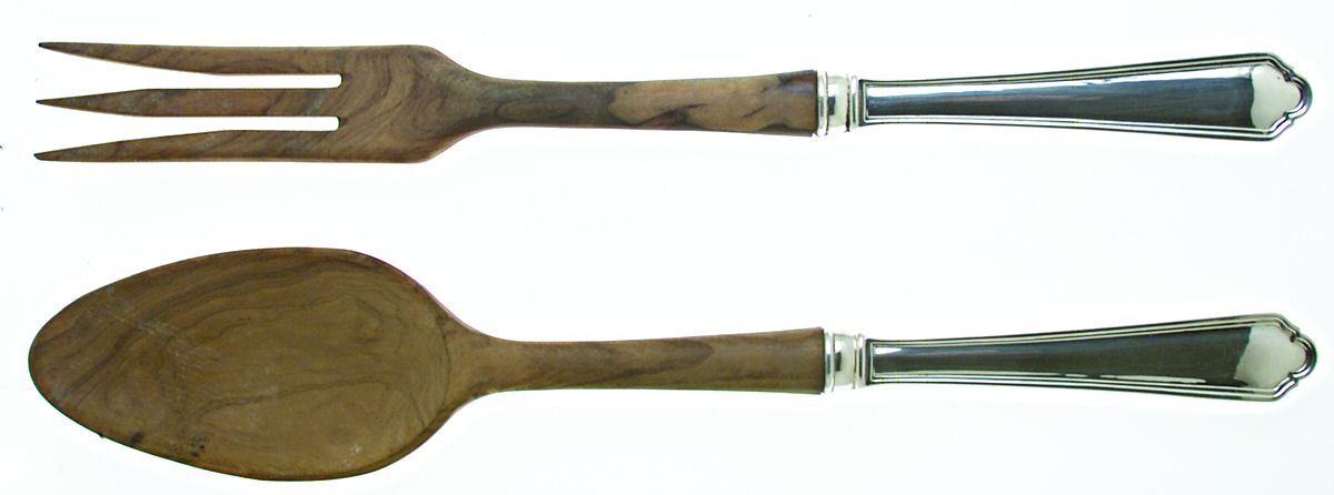 WSC7 (STERLING) Wooden Bowl 2-Piece Salad Set by Webster Co-1