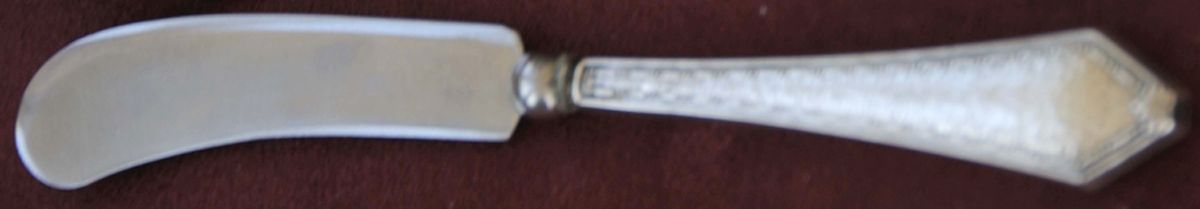 WSC9 (STERLING) Butter Spreader Hollow Hdl-Paddle/Stainless Blade by Webster Co-1