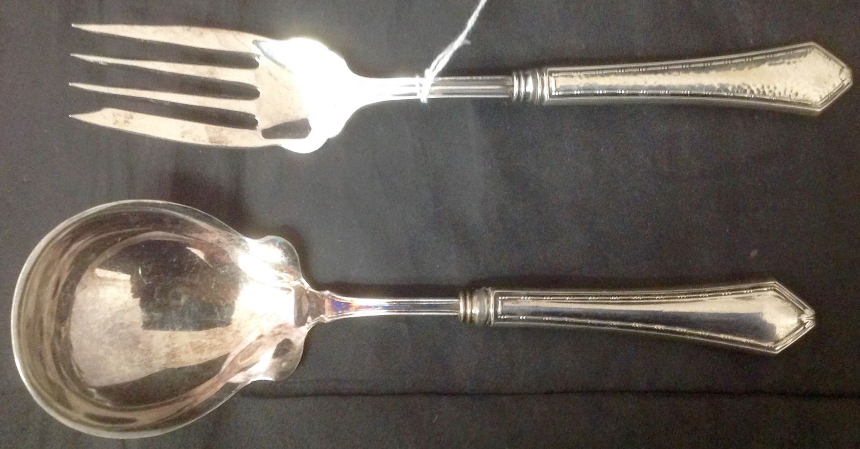 WSC9 (STERLING) Medium Cold Meat Serving Fork, Plated Tines by Webster Co-1