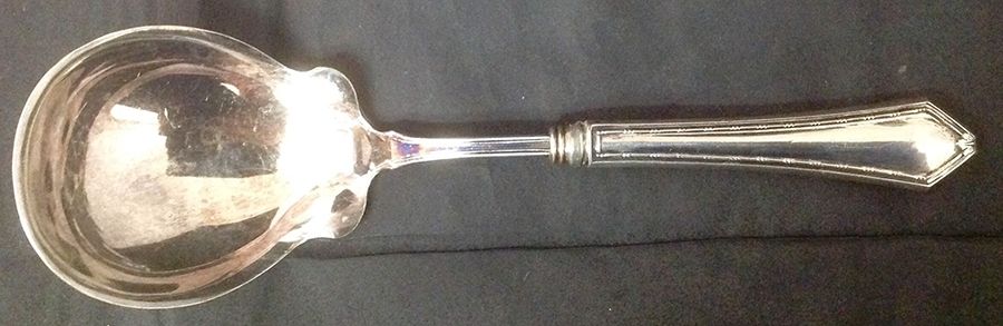 WSC9 (STERLING) Casserole Spoon with Smooth Silverplate Bowl by Webster Co-1