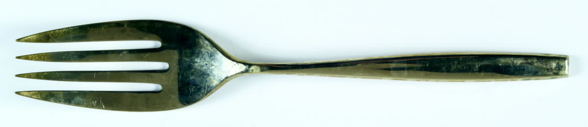 Golden Autumn Symphony (Gold Electroplate) Large Solid Cold Meat Serving Fork by Westminster-1
