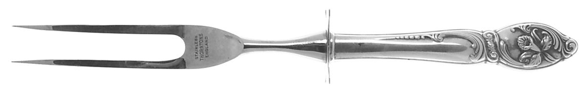 Enchanting Orchid (Sterling, 1950) Small Steak Carving Fork with Stainless Prongs by Westmorland Silver-1