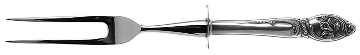 Enchanting Orchid (Sterling, 1950) Small Steak Carving Fork with Stainless Prongs by Westmorland Silver-1
