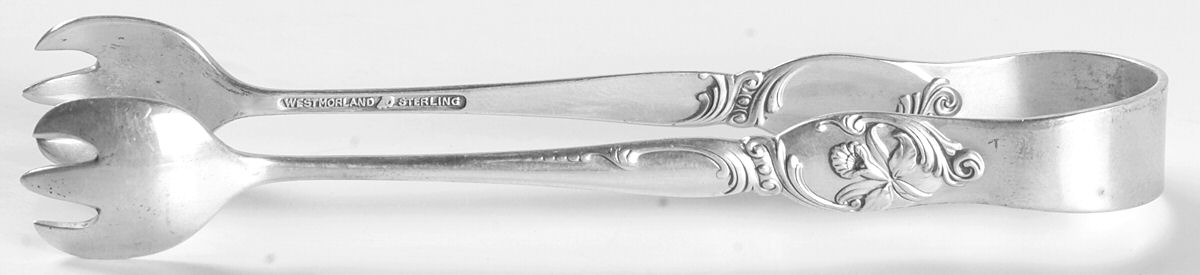 Enchanting Orchid (Sterling, 1950) Sugar Tongs by Westmorland Silver-1