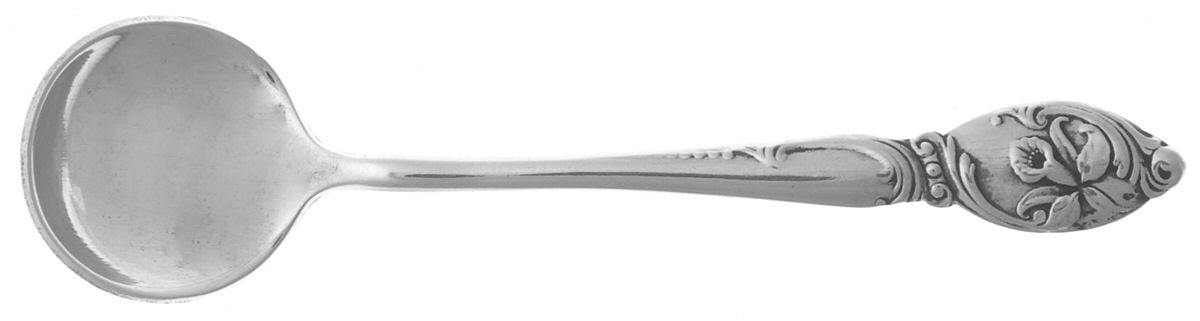 Enchanting Orchid (Sterling, 1950) Individual Salt Spoon by Westmorland Silver-1