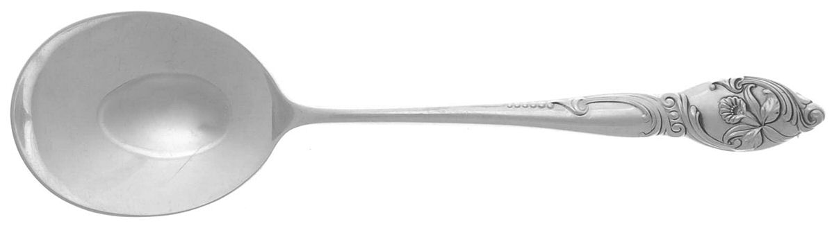 Enchanting Orchid (Sterling, 1950) Round Bowl Soup Spoon (Cream Soup) by Westmorland Silver-1
