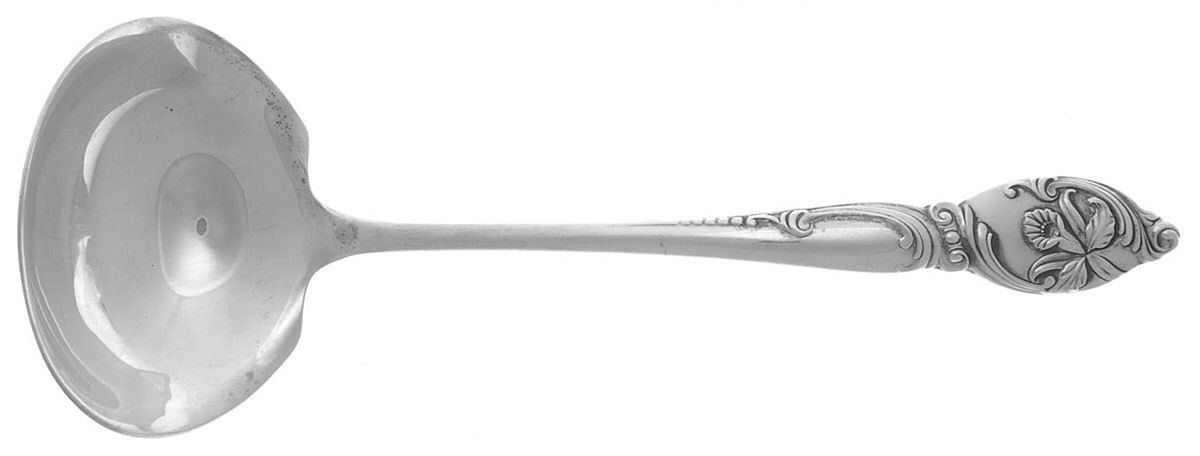 Enchanting Orchid (Sterling, 1950) Solid Gravy Ladle by Westmorland Silver-1