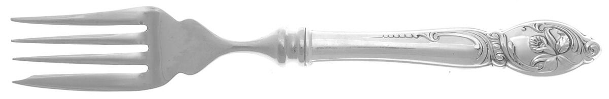 Enchanting Orchid (Sterling, 1950) Individual Hollow Fish Fork, Stainless Tines by Westmorland Silver-1