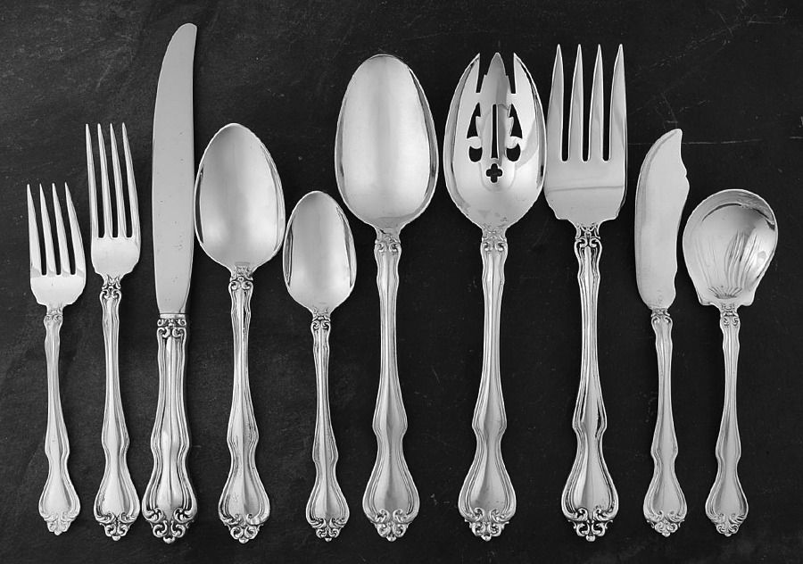 George & Martha Washington (Sterling, 1940) 45 Piece Place Size Starter Set by Westmorland Silver-1