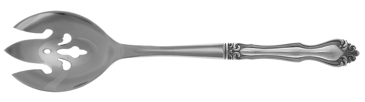 George & Martha Washington (Sterling, 1940) Salad Serving Fork with Stainless Prongs HC by Westmorland Silver-1