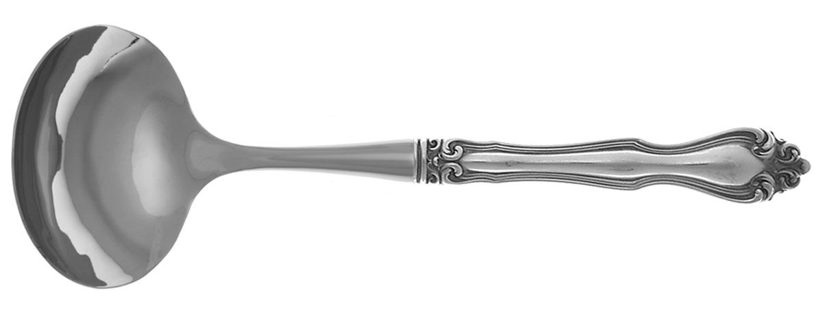 George & Martha Washington (Sterling, 1940) Gravy Ladle with No Spout Stainless Bowl HC by Westmorland Silver-1