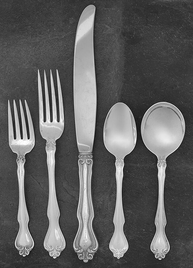 George & Martha Washington (Sterling, 1940) 40 Piece Estate Set by Westmorland Silver-1
