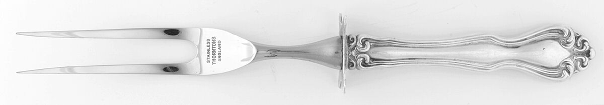 George & Martha Washington (Sterling, 1940) Small Carving Fork W/Sterling Guard by Westmorland Silver-1