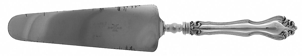 George & Martha Washington (Sterling, 1940) Pie Server with Silverplate Blade by Westmorland Silver-1