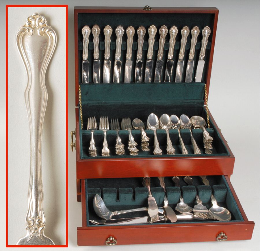 George & Martha Washington (Sterling, 1940) 103 Piece Set by Westmorland Silver-1