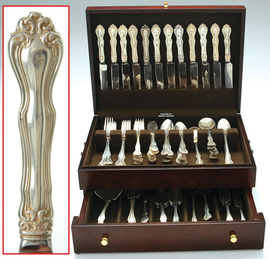 George & Martha Washington (Sterling, 1940) 103 Piece Set by Westmorland Silver-1